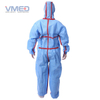Disposable Blue SMS Coverall With Red Strips