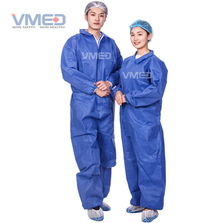 Disposable Blue SMS Protective Coverall